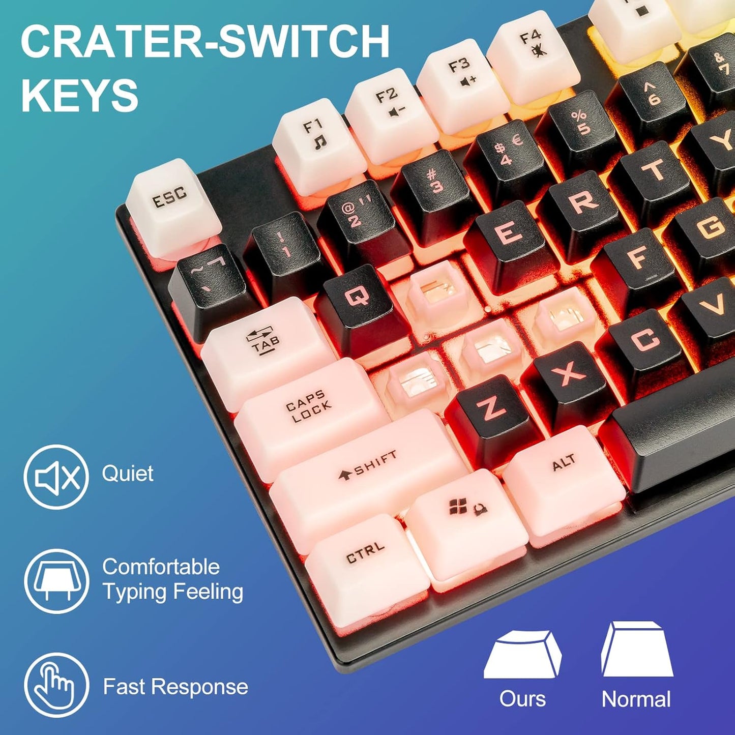 CHONCHOW USB Wired Keyboad and Mouse Combo, Full Size Rainbow LED Light Up Backlit Color Gamer Keyboard and Mouse Set, Mouse and Keyboard Combo for Computer Laptop Xbox PS4 PS5 Gaming and Work - CHONCHOW