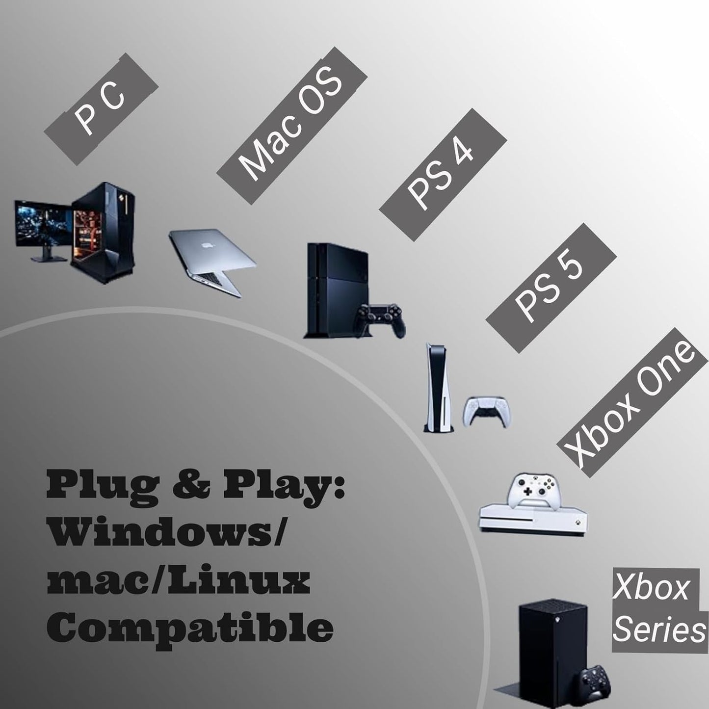 CHONCHOW Ergonomic Wired Gaming Keyboard, 104 Key, Adjustable Rainbow Backlight, Durable Frame& Premium Keycaps- Stable Adjustable Feet for PC/Game/Office/Home Use - CHONCHOW