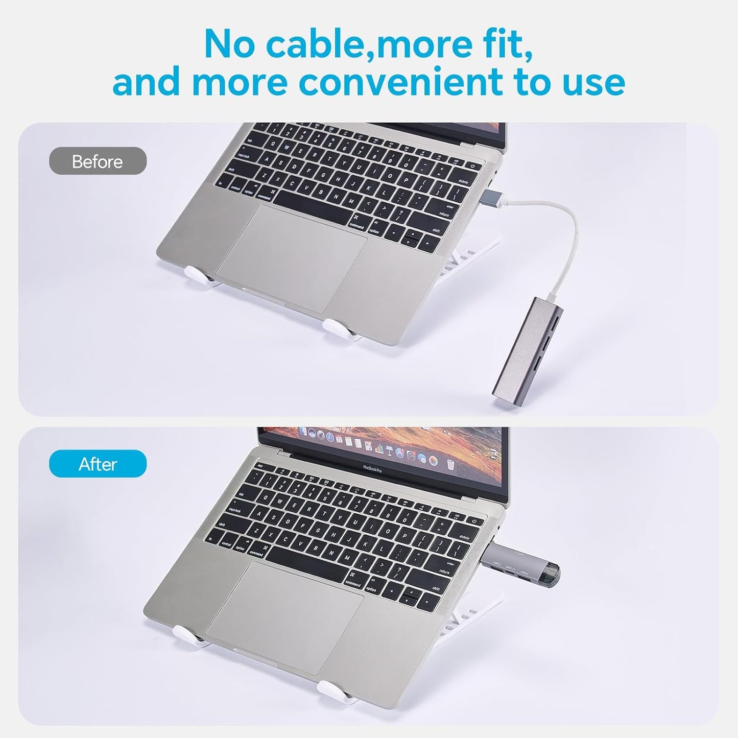 CHONCHOW USB Hub for Laptop, Aluminum 4 Ports USB Hub 3.0 USB Splitter Ultra-Slim Data Hub, USB Extender USB Multiport Adapter USB C Hub for Laptop,PC,Mac,Printer,Flash Drive,Mobile HDD,Phone and More - CHONCHOW