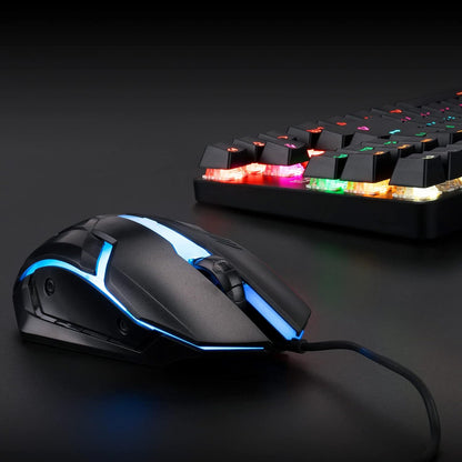 CHONCHOW TKL Mechanical Gaming Keyboard and Mouse Combo LED Backlit 60% Compact Gaming Keyboard with Blue Switches RGB Gaming Mouse - CHONCHOW