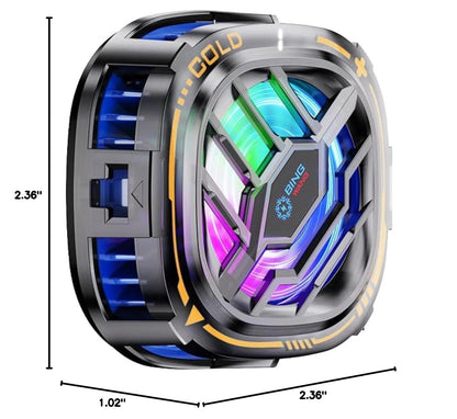 CHONCHOW Magnetic Cell Phone Cooler, RGB Phone Cooling Fan Portable Lightweight Mobile Phone Cooling Fan, Phone Radiator with Larger Cooling Area for Phone/Tablet/IPad (with Digital displays) - CHONCHOW