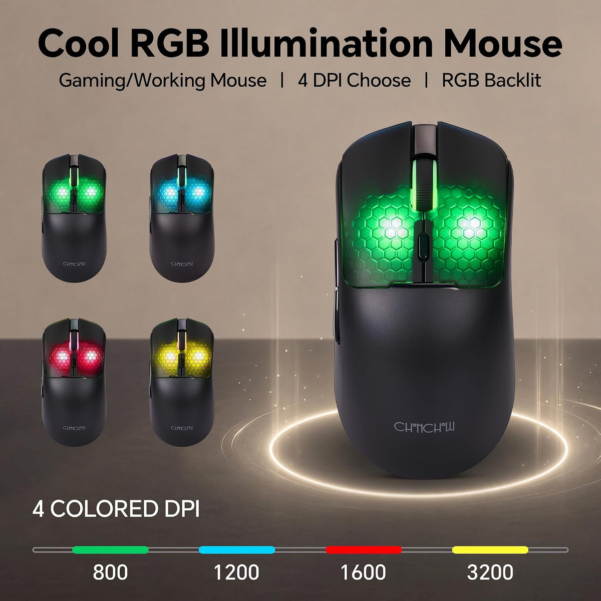 CHONCHOW TKL Gaming Keyboard and Mouse Combo, Wired RGB Set for PC Laptop
