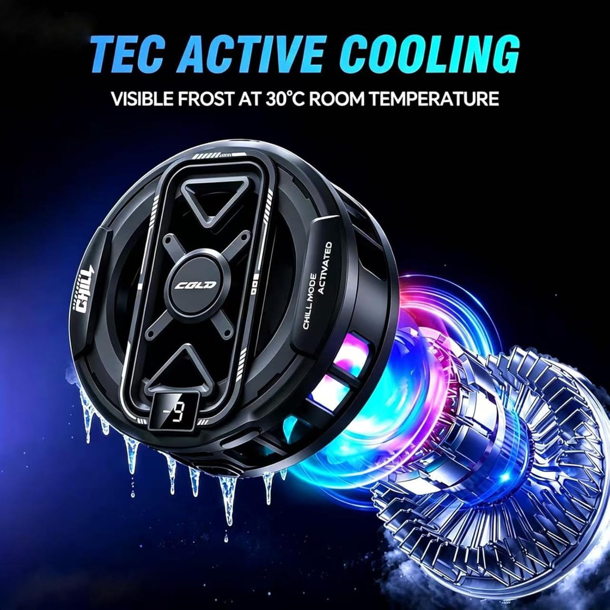 Phone Cooler, Cooling Fan for Phone, Magnetic Cell Phone Cooler for Gaming