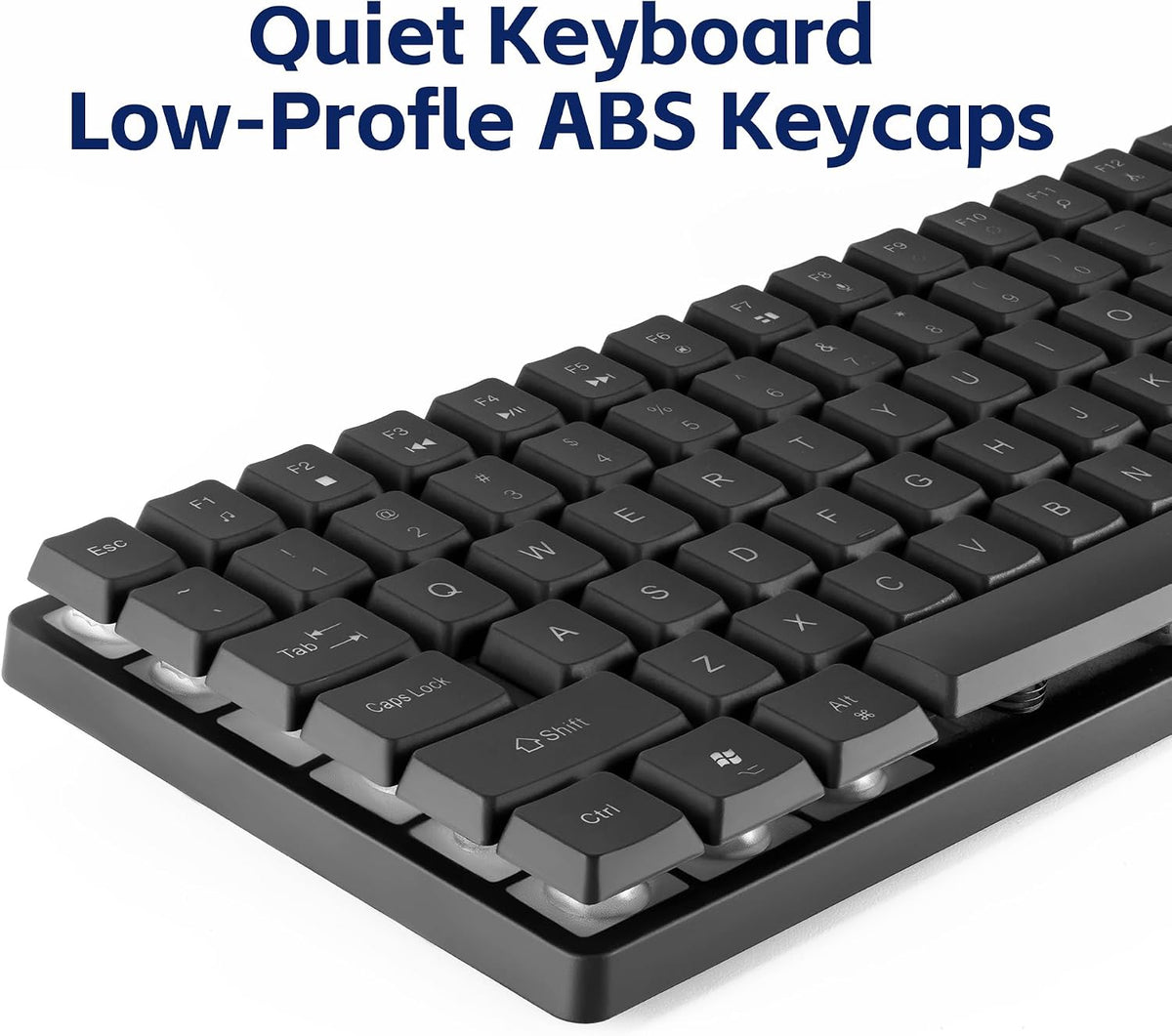 Wireless Keyboard, Rechargeable Mini Quiet Keyboard, Thin Tenkeyless