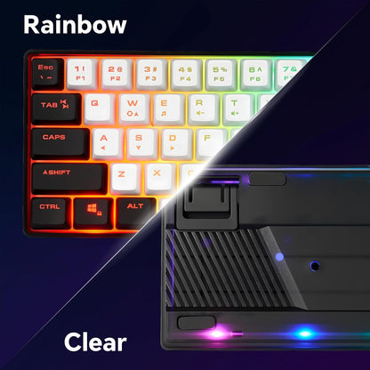 60% Wireless Gaming Keyboard and Mouse Combo, RGB Backlit Rechargeable