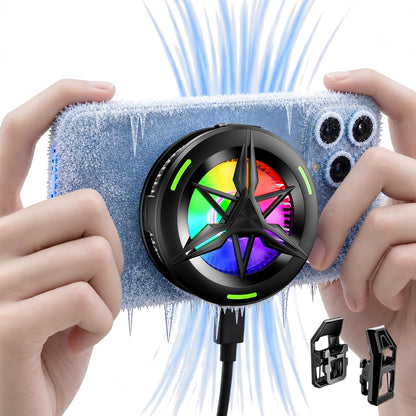 Magnetic/Clip-On USB Phone Cooler for Gaming/Video/Live/Vlog,Cell Phone Fan