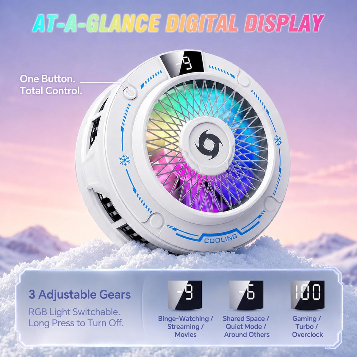 USB magnetic Phone Cooler White, Semiconductor Cooling Fan, iphone Cooling