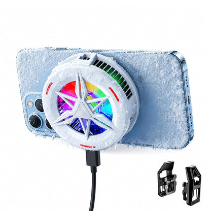 Basic iPhone Cooler,Magnetic/Clip-on Phone Cooler for Gaming,Phone Fan