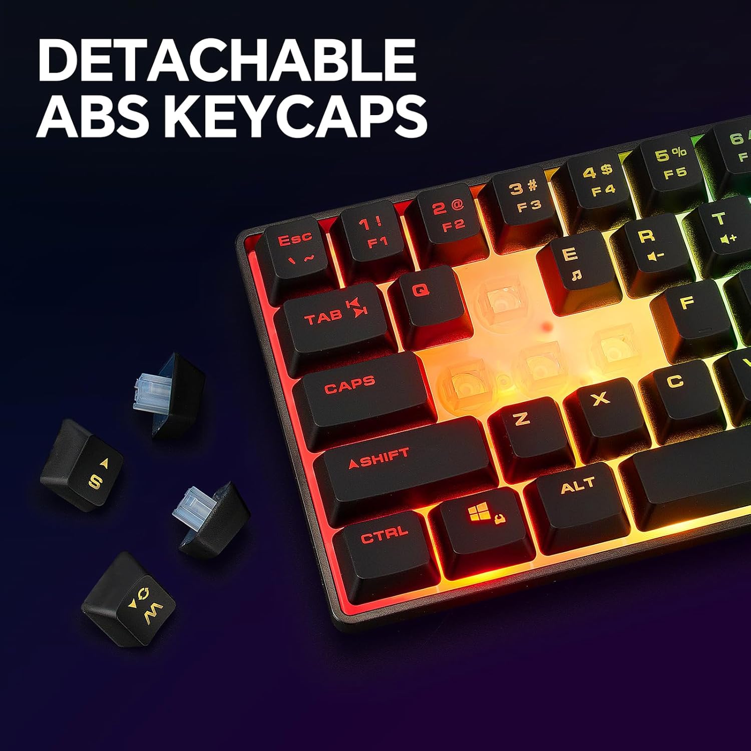 CHONCHOW 60% Wireless Gaming Keyboard and Mouse Combo, RGB Backlit Rechargeable LED Light Up Keyboards,Wireless Gaming Mouse and Keyboard for Xbox PS4 PS5 PC Laptop -Black - CHONCHOW