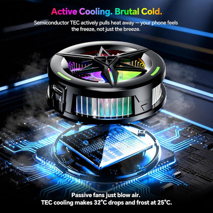 Magnetic/Clip-On USB Phone Cooler for Gaming/Video/Live/Vlog,Cell Phone Fan