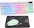 CHONCHOW 1910 White Gaming Keyboard and Mouse LED Backlit 104Keys Full Size