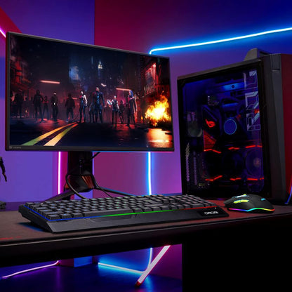 CHONCHOW Gaming Keyboard and Mouse Combo-Full Size Computer Keyboard RGB Backlit USB Wired Keyboards and Mouse 3200DPI&Mousepad 3in1 Ergonomic Design for PC Laptop Desktop PS4 Xbox - CHONCHOW