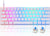 Mechanical 60% Keyboard RGB 1680M Color Backlit Compact Mini 61 Key Blue Switch Portable Keypad Compatible with Windows iMac Laptop PC Computer Office Gamer(White)