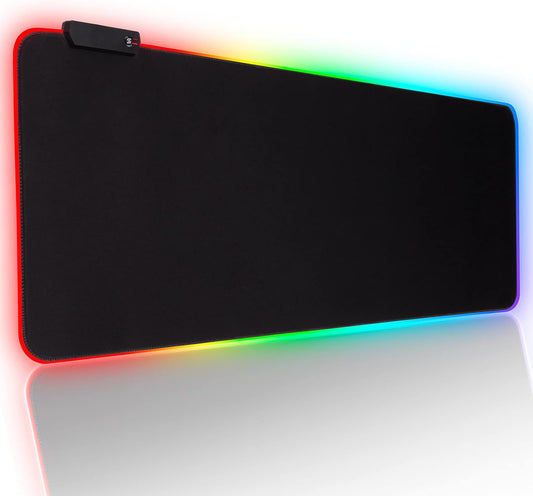 RGB Gaming Mouse Pad, Extra Large Gaming Mouse Mat for Gamer, Computer Keyboard Mat with 14 Lighting Mode, Waterproof Desk Pad for PC Gamer/Laptop Gamer/Office - CHONCHOW