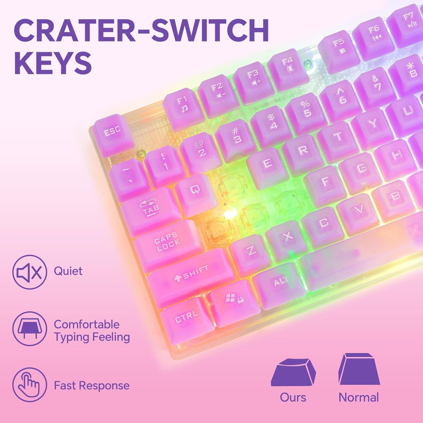 CHONCHOW LED Gaming Keyboad and Mouse Combo, Transparent RGB Rainbow Backlit Keyboard, 104 Keys Anti-ghosting USB Wired Keyboard, 7 Color RGB Gaming Mouse for PC Laptop Xbox PS4 Gamers and Work - CHONCHOW