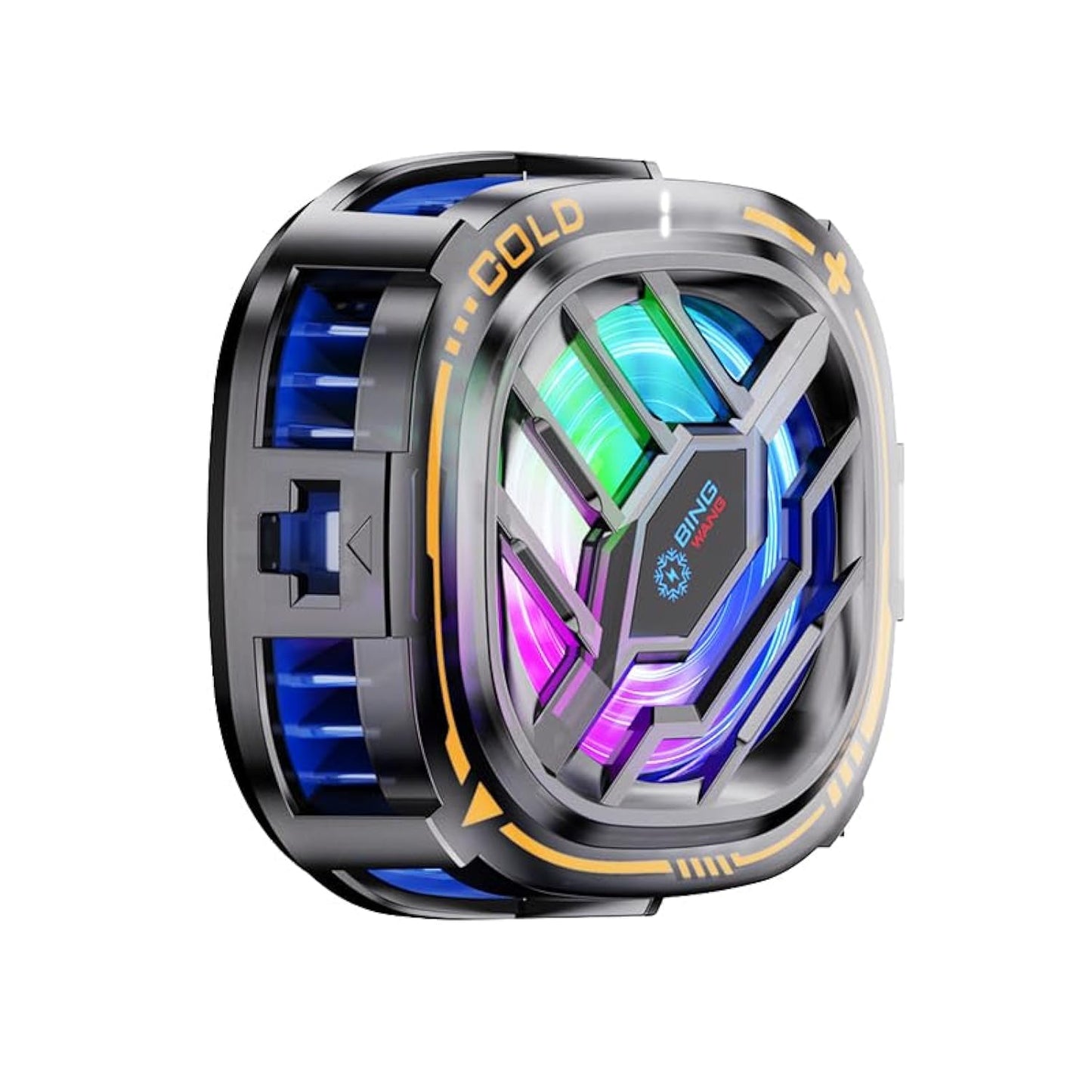 CHONCHOW Magnetic Cell Phone Cooler, RGB Phone Cooling Fan Portable Lightweight Mobile Phone Cooling Fan, Phone Radiator with Larger Cooling Area for Phone/Tablet/IPad (with Digital displays) - CHONCHOW