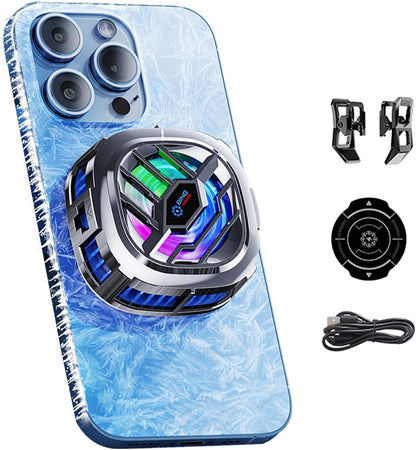 CHONCHOW Phone Cooler for Gaming, Led Gaming Mobile Cooler Fan with Digital Display,Phone Radiator Case for iPhone Android Smartphones from 4.5-7In,Phone Cooler for Live Streaming - CHONCHOW