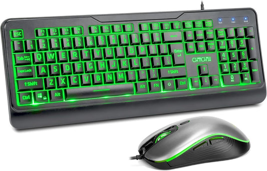 CHONCHOW Wired Large Print Keyboard and Mouse Combo