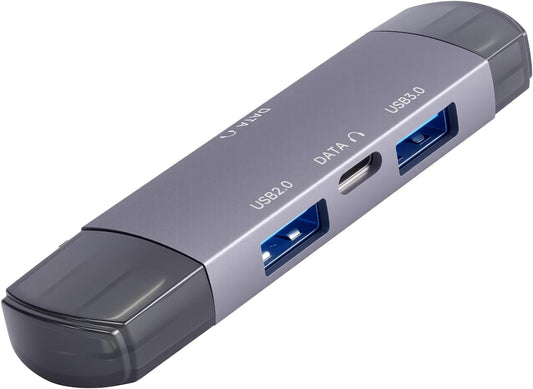 CHONCHOW USB Hub for Laptop, Aluminum 4 Ports USB Hub 3.0 USB Splitter Ultra-Slim Data Hub, USB Extender USB Multiport Adapter USB C Hub for Laptop,PC,Mac,Printer,Flash Drive,Mobile HDD,Phone and More - CHONCHOW