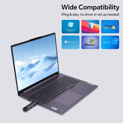 CHONCHOW USB Hub for Laptop, Aluminum 4 Ports USB Hub 3.0 USB Splitter Ultra-Slim Data Hub, USB Extender USB Multiport Adapter USB C Hub for Laptop,PC,Mac,Printer,Flash Drive,Mobile HDD,Phone and More - CHONCHOW