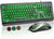 CHONCHOW Wired Keyboard and Mouse Combo with Large Print, Red-Green-Yellow Light Up, Quiet Keys for Office Work or Gaming, RGB Mouse, USB Big Letter Keyboard with Mice for PC Mac Laptop Computer-Black
